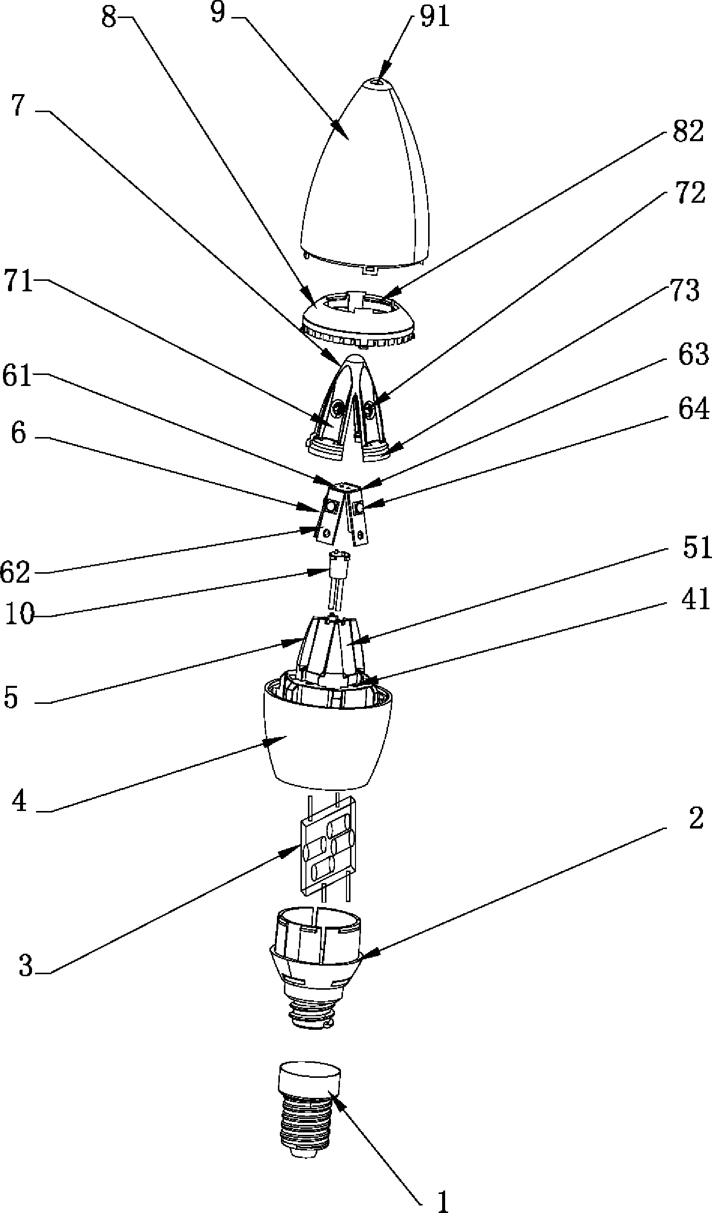 Light emitting diode (LED) candle lamp