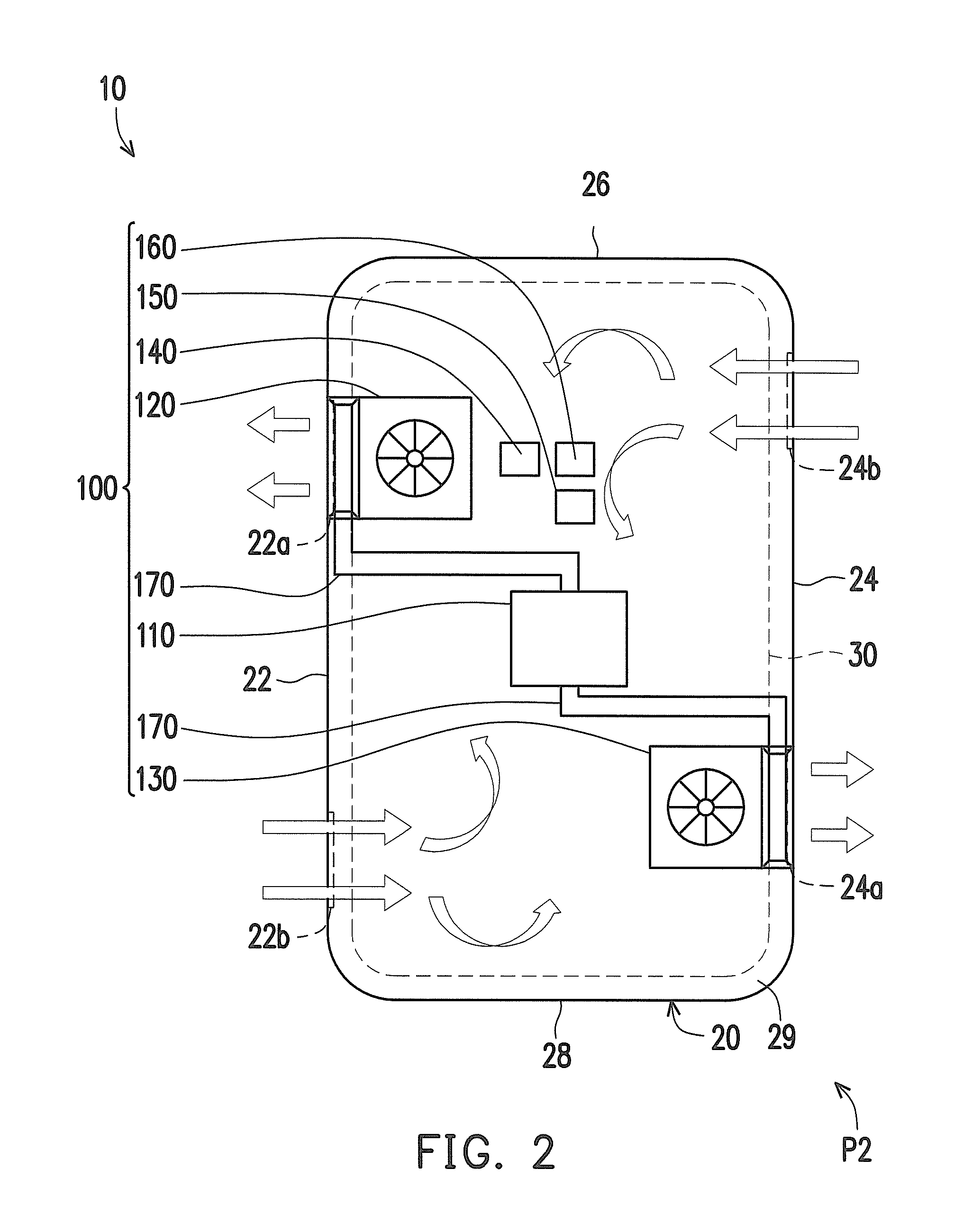 Heat dissipating system using fans