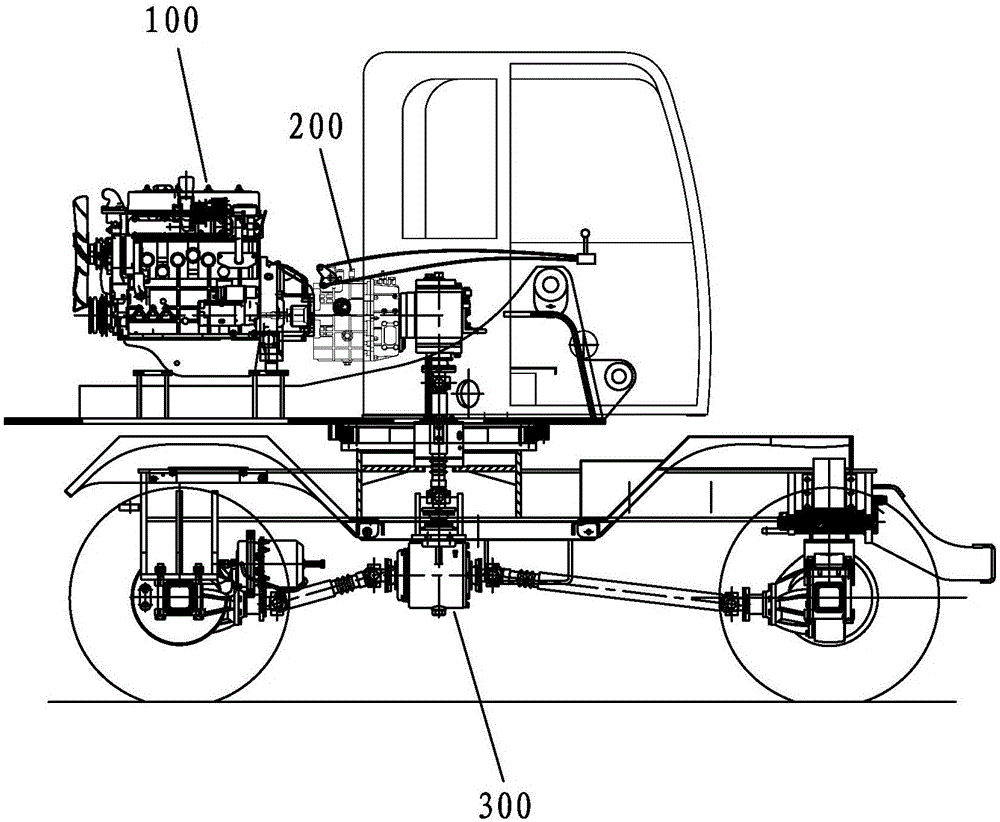 Automatic gear shifting mechanism of wheel type mechanical walking excavator and wheel type mechanical walking excavator