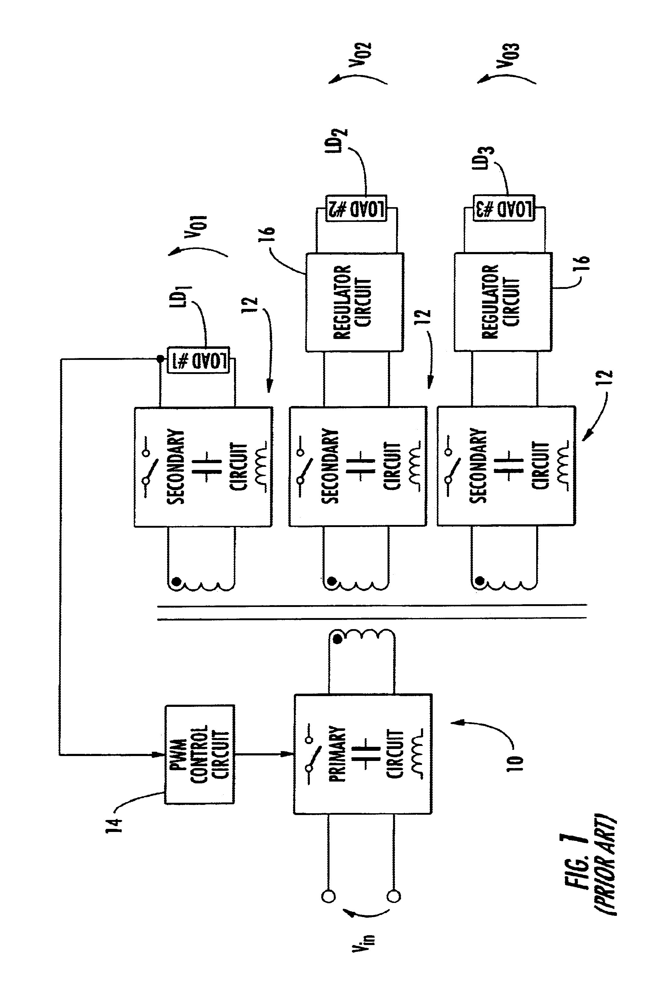 PWM control circuit for the post-adjustment of multi-output switching power supplies