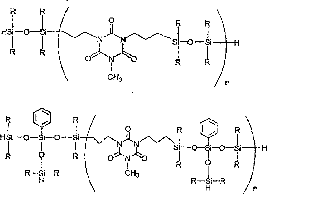 Isocyanuric ring-containing terminal hydrogenpolysiloxane