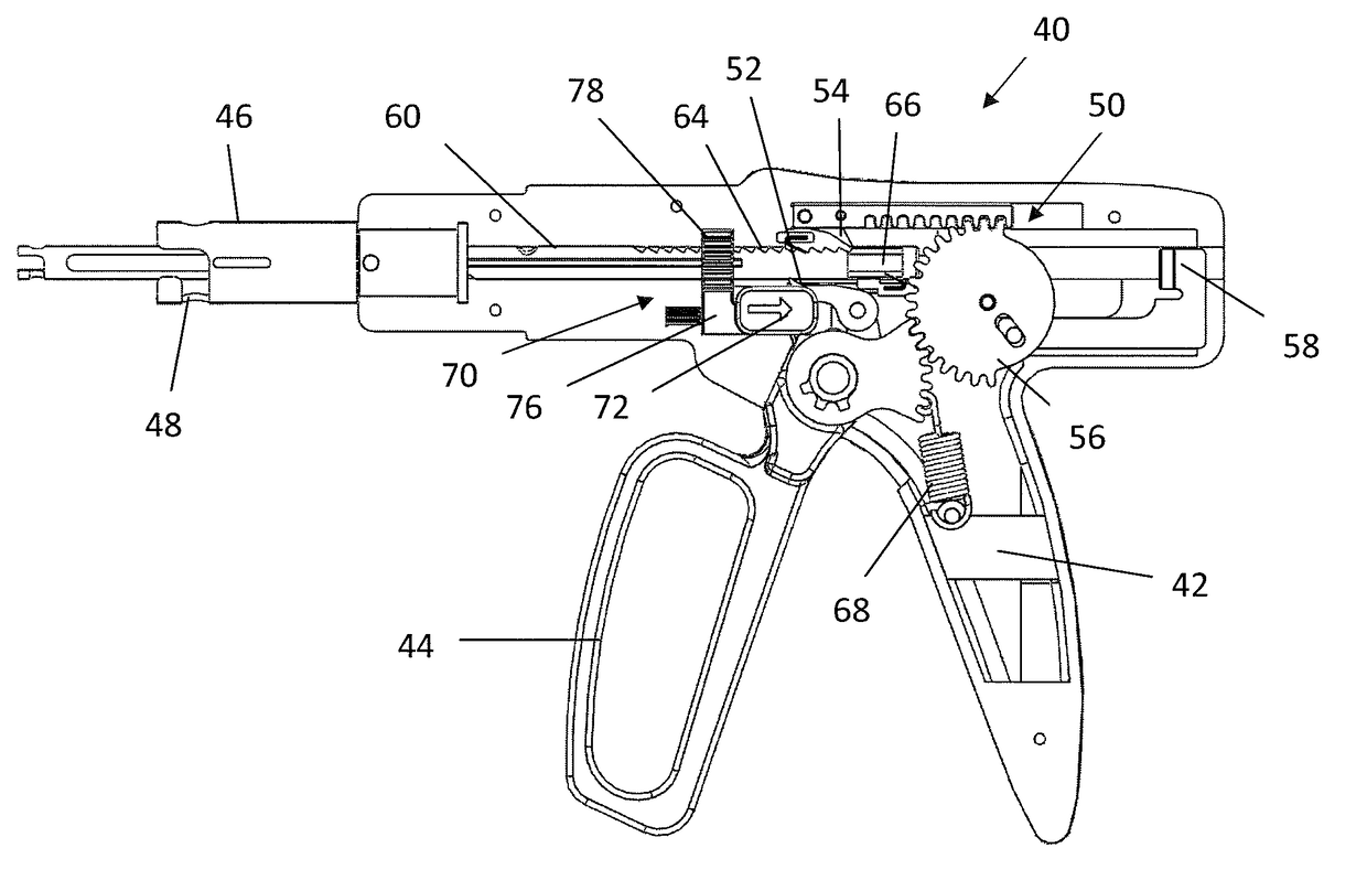 Surgical stapler handle assembly having actuation mechanism with longitudinally rotatable shaft