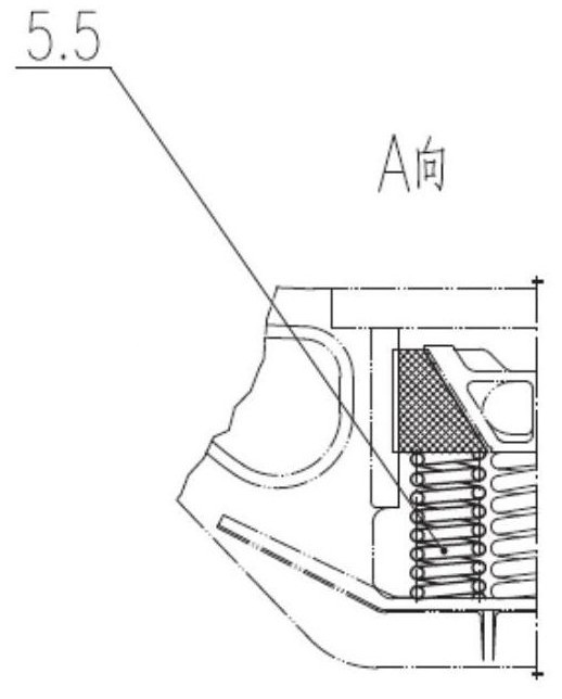 Damping device for elastic connection of oblique wedge and bolster for railway freight car bogie and bogie