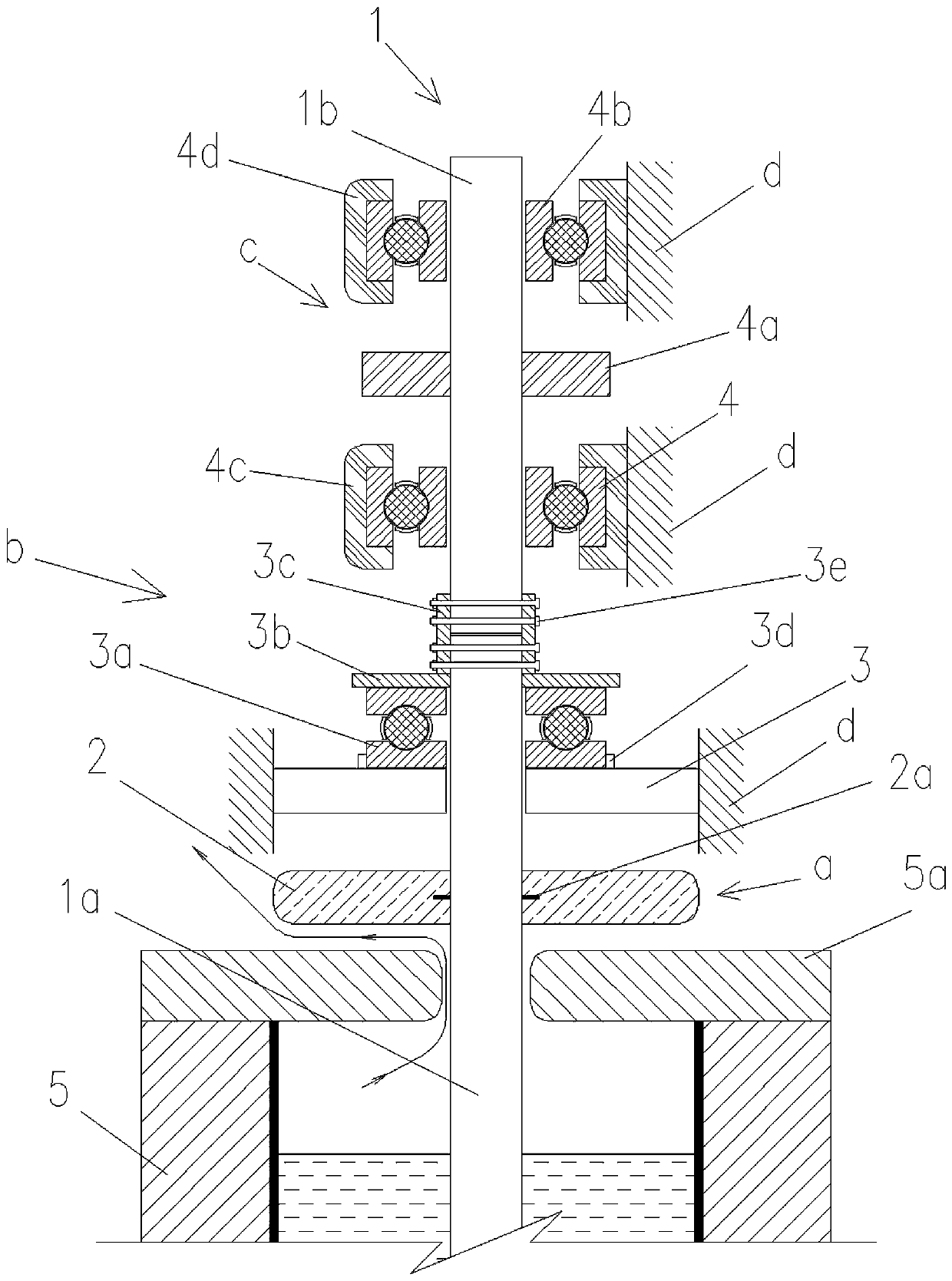 Stirring rod hanging structure for electronic display glass platinum channels