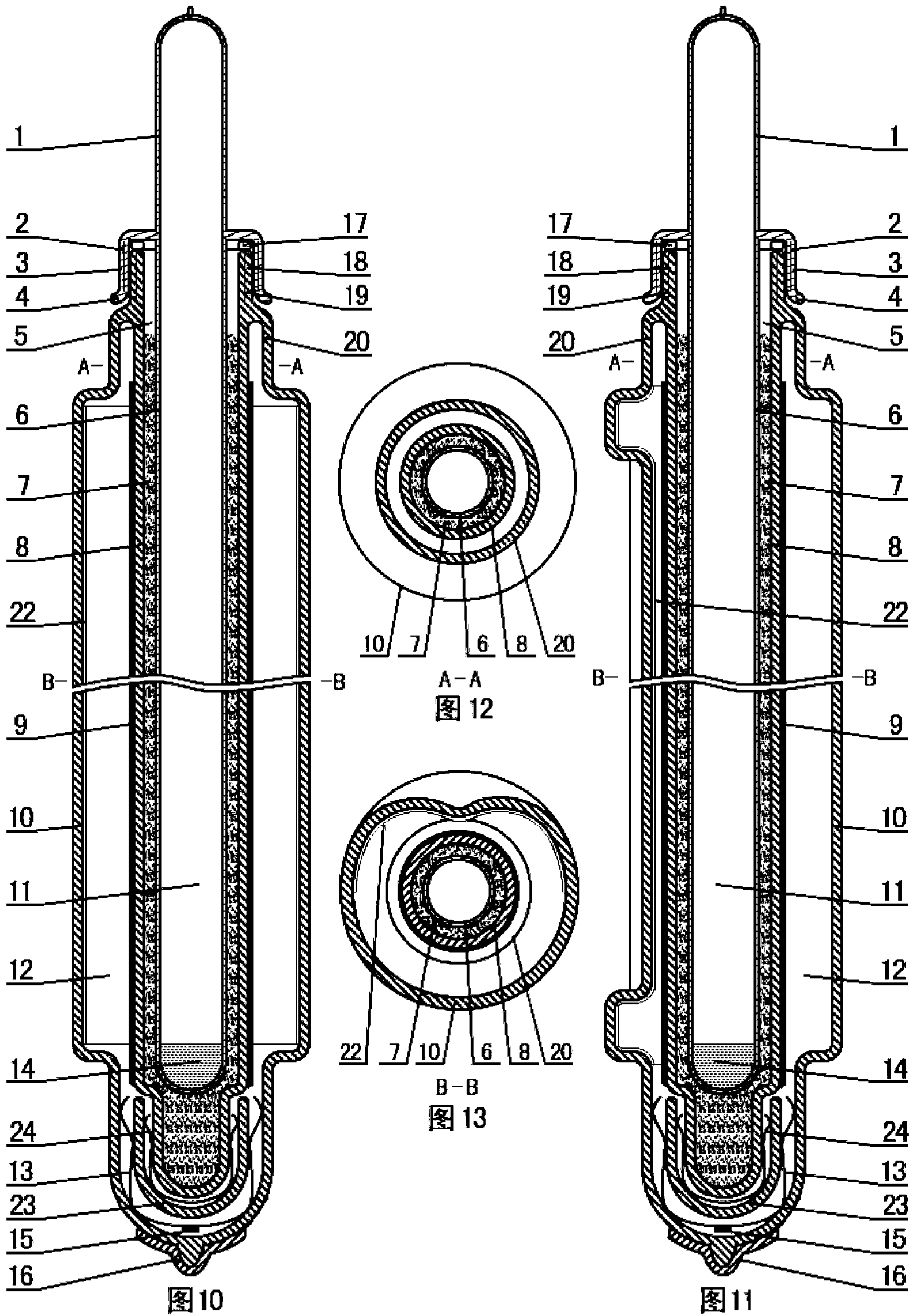 Pipe tail low heat loss medium transfer sun vacuum energy changing hot pipe