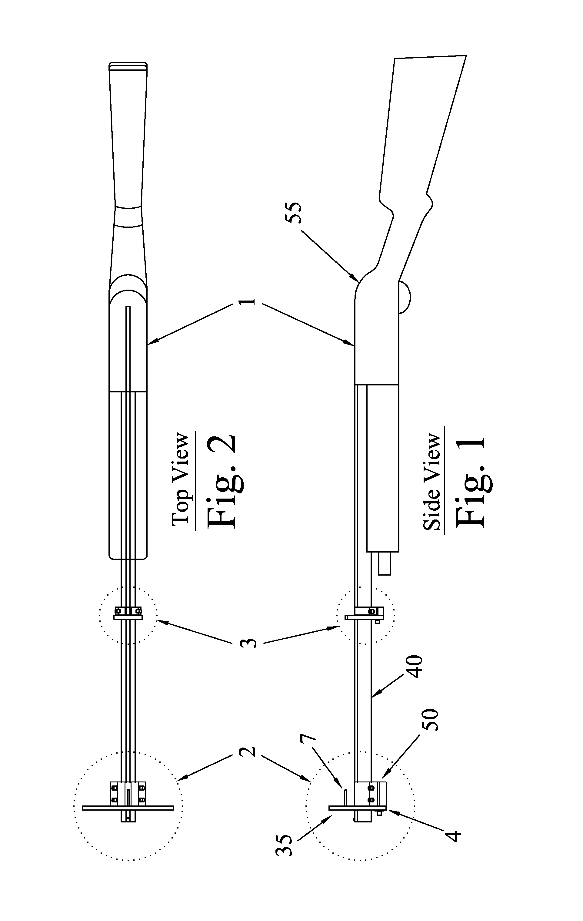 Elevated gun sighting device for hitting moving targets