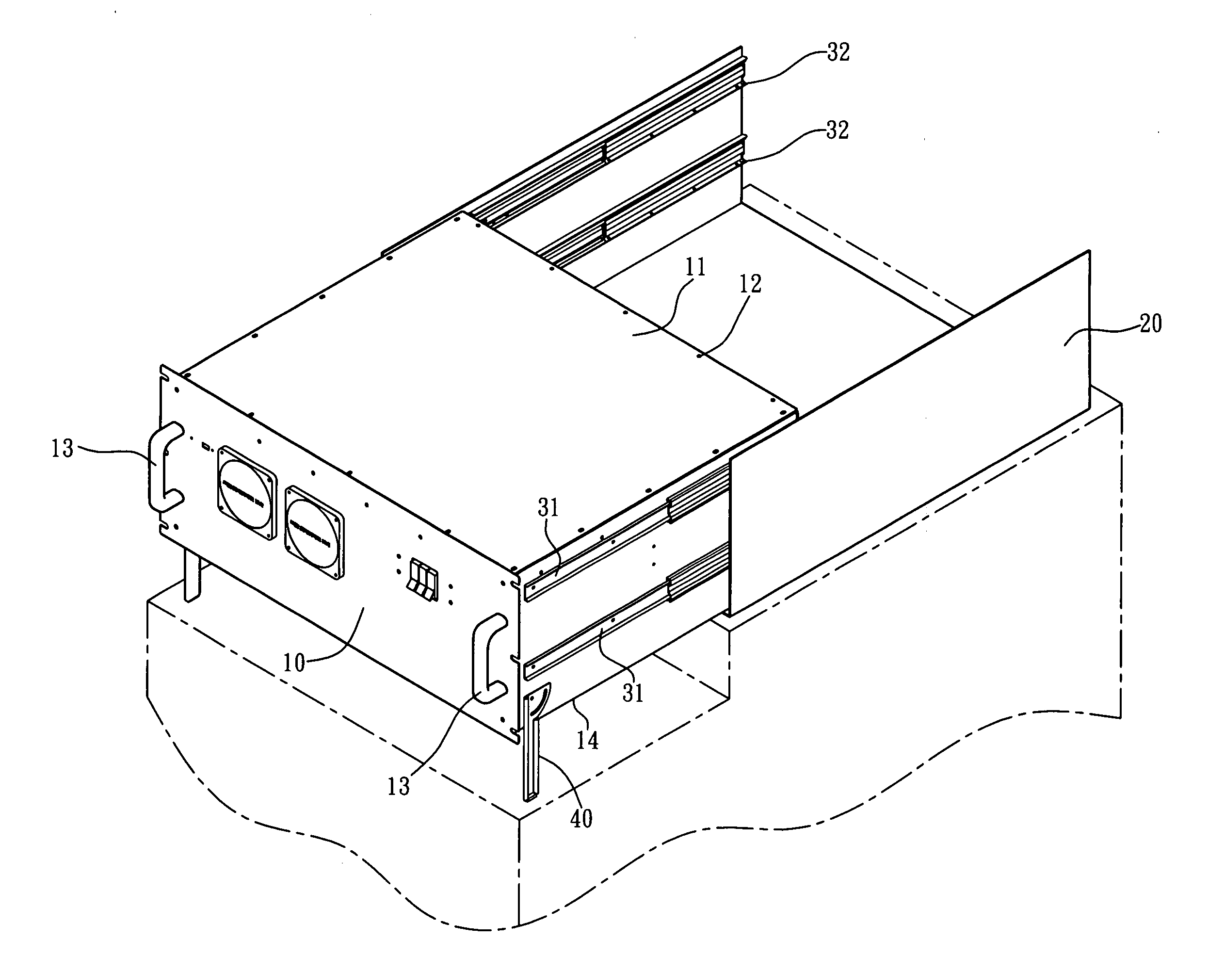 Electronic box-drawer with auxiliary supporter