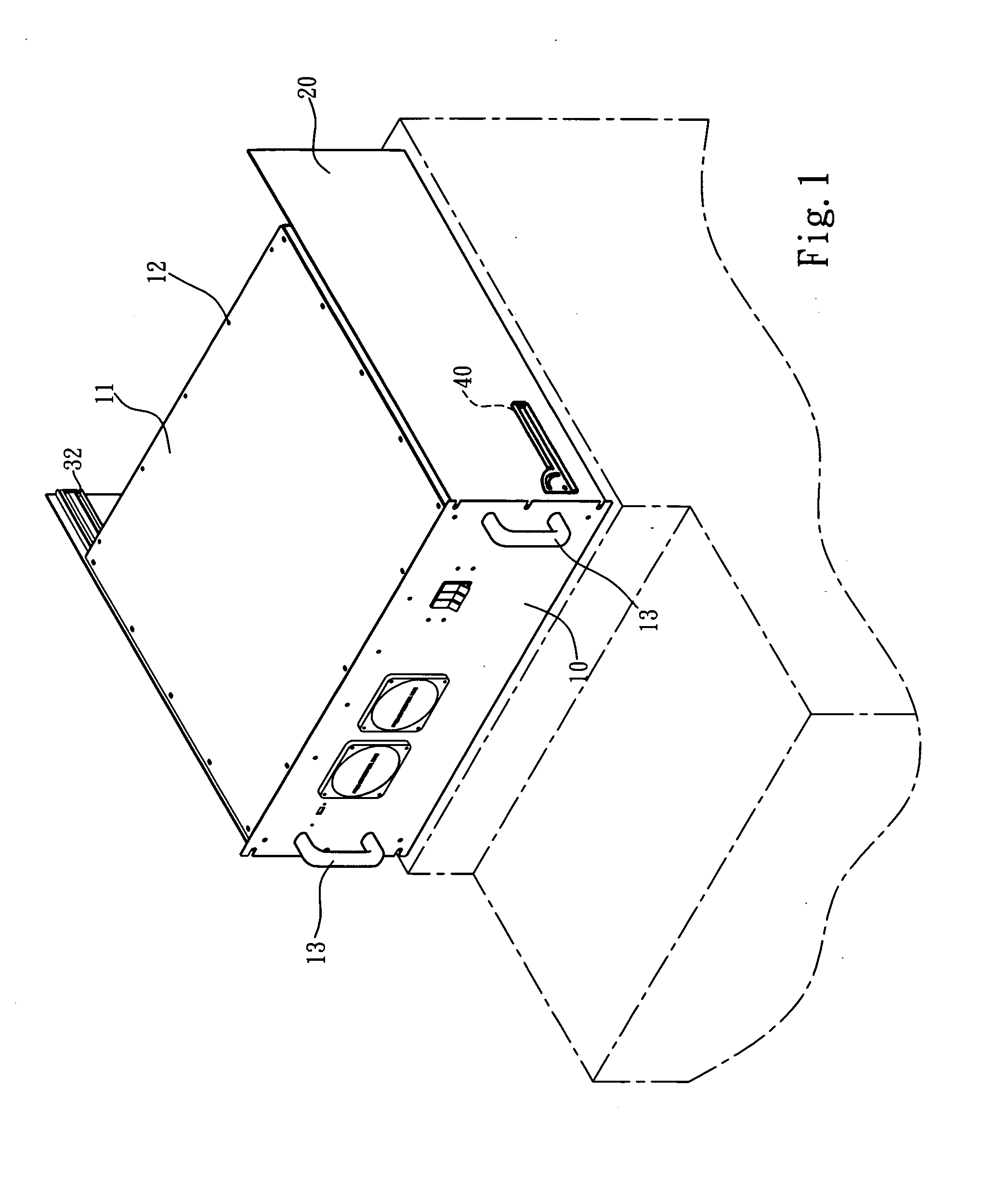 Electronic box-drawer with auxiliary supporter