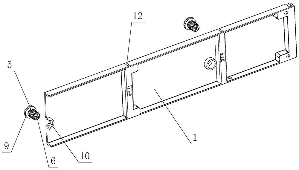 Positioning placement structure of separation assembly