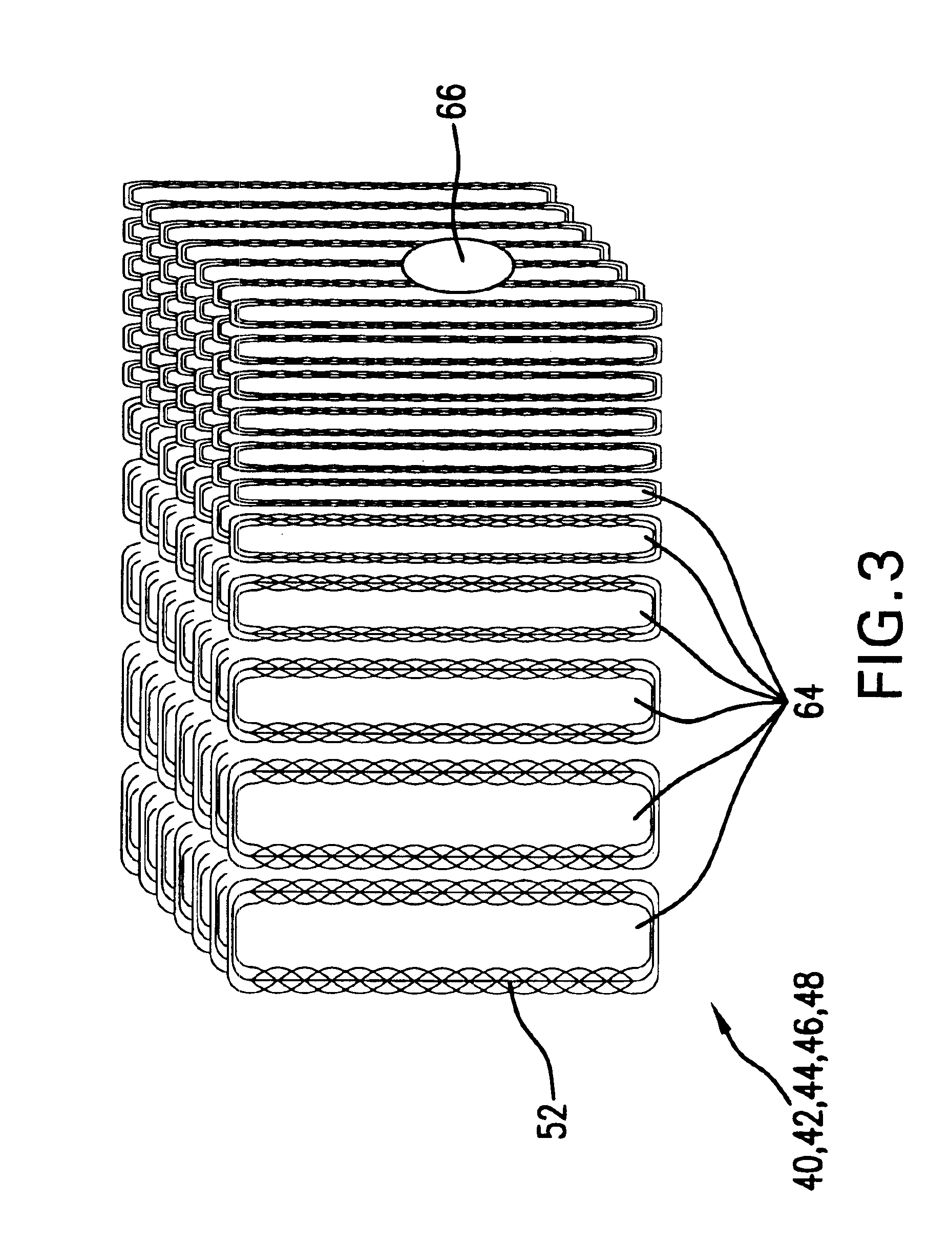Enhanced heat transfer structure with heat transfer members of variable density