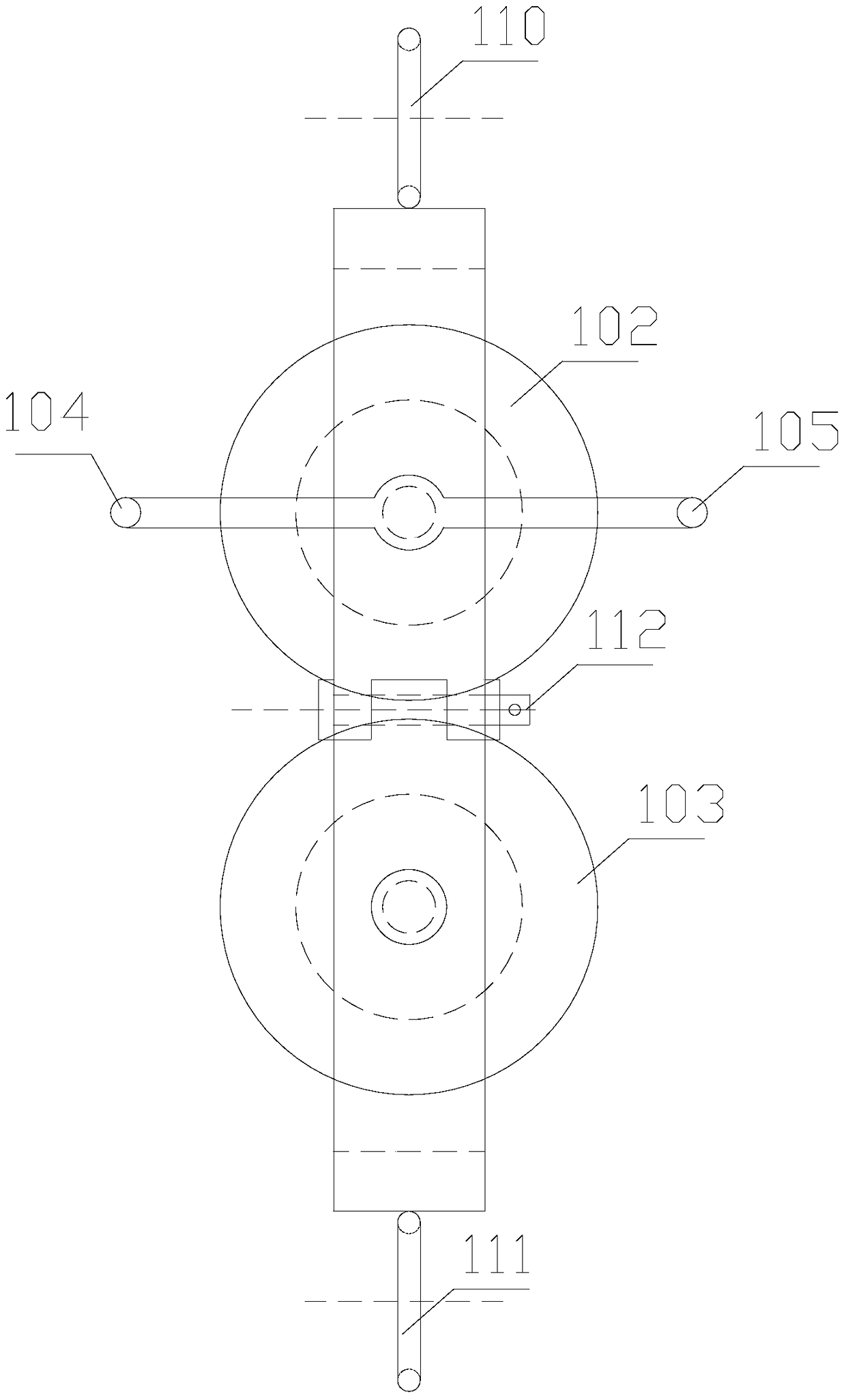 A pulley for net weaving in the construction of high-voltage transmission lines