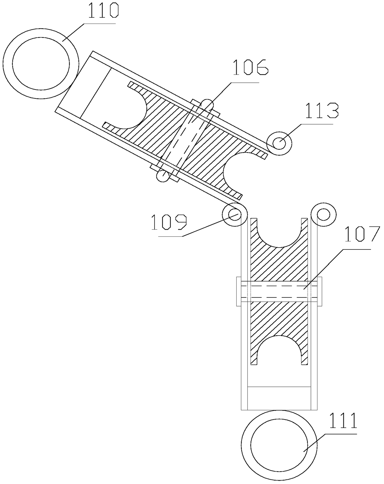 A pulley for net weaving in the construction of high-voltage transmission lines