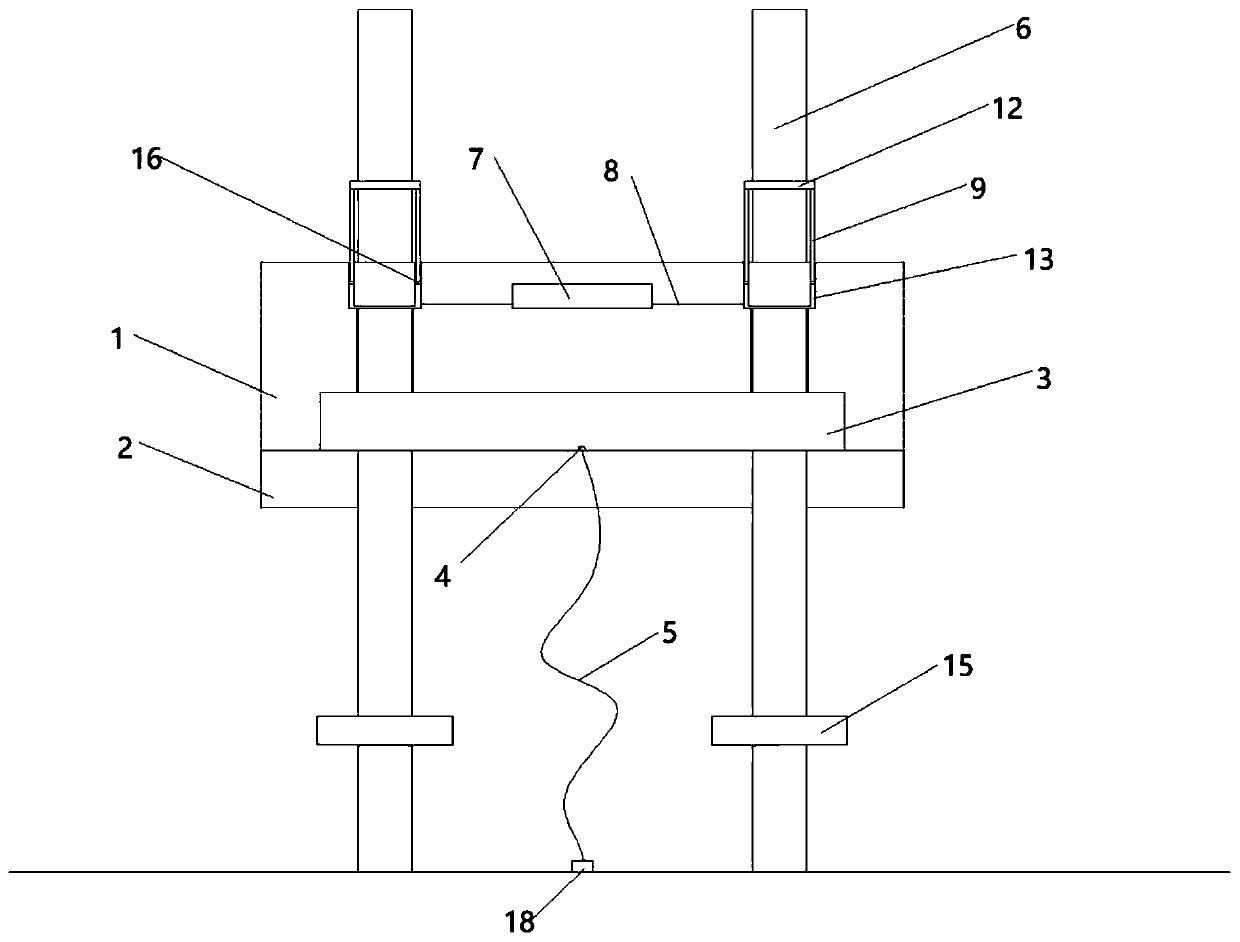 Integrated system of guiding-pile-type floating-type breakwater and wave energy conversion and working method of integrated system