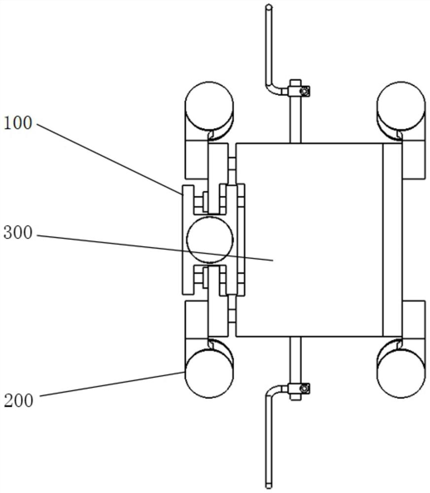 Segmented clamping type all-position pipeline welding trolley walking mechanism