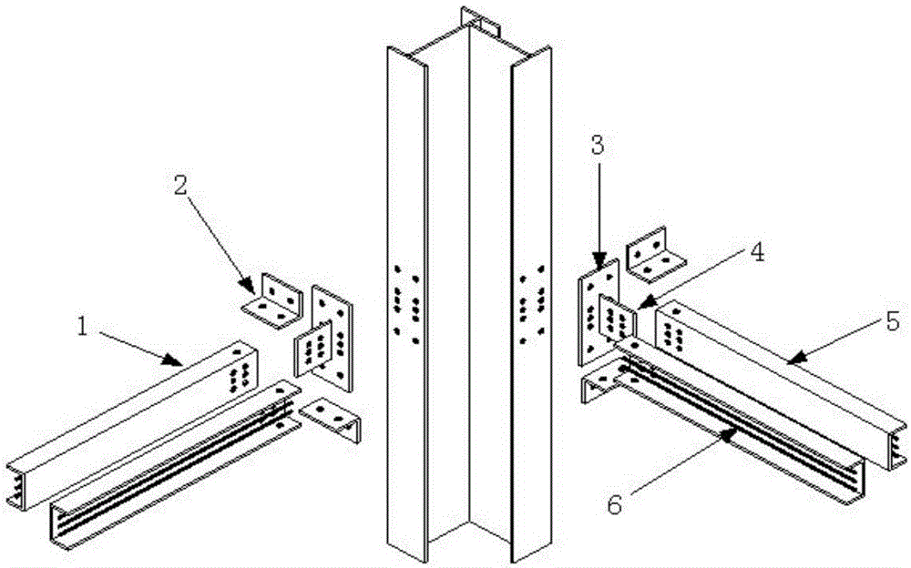 An easy-to-repair steel special-shaped column frame structure joint after earthquake