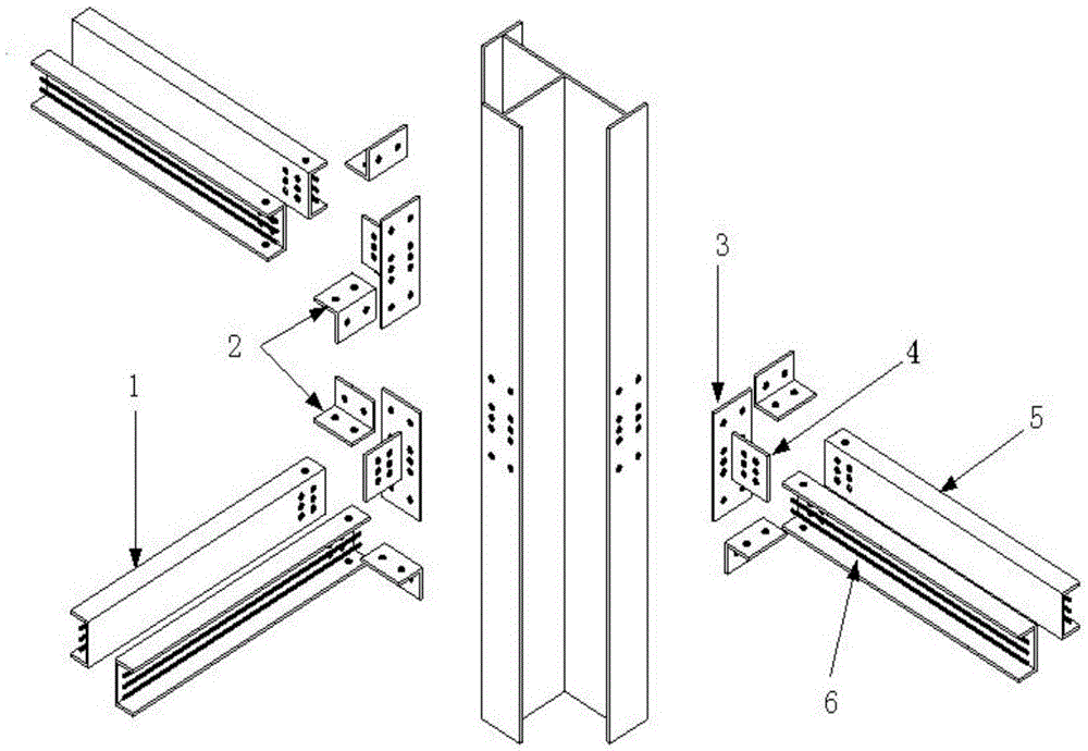 An easy-to-repair steel special-shaped column frame structure joint after earthquake