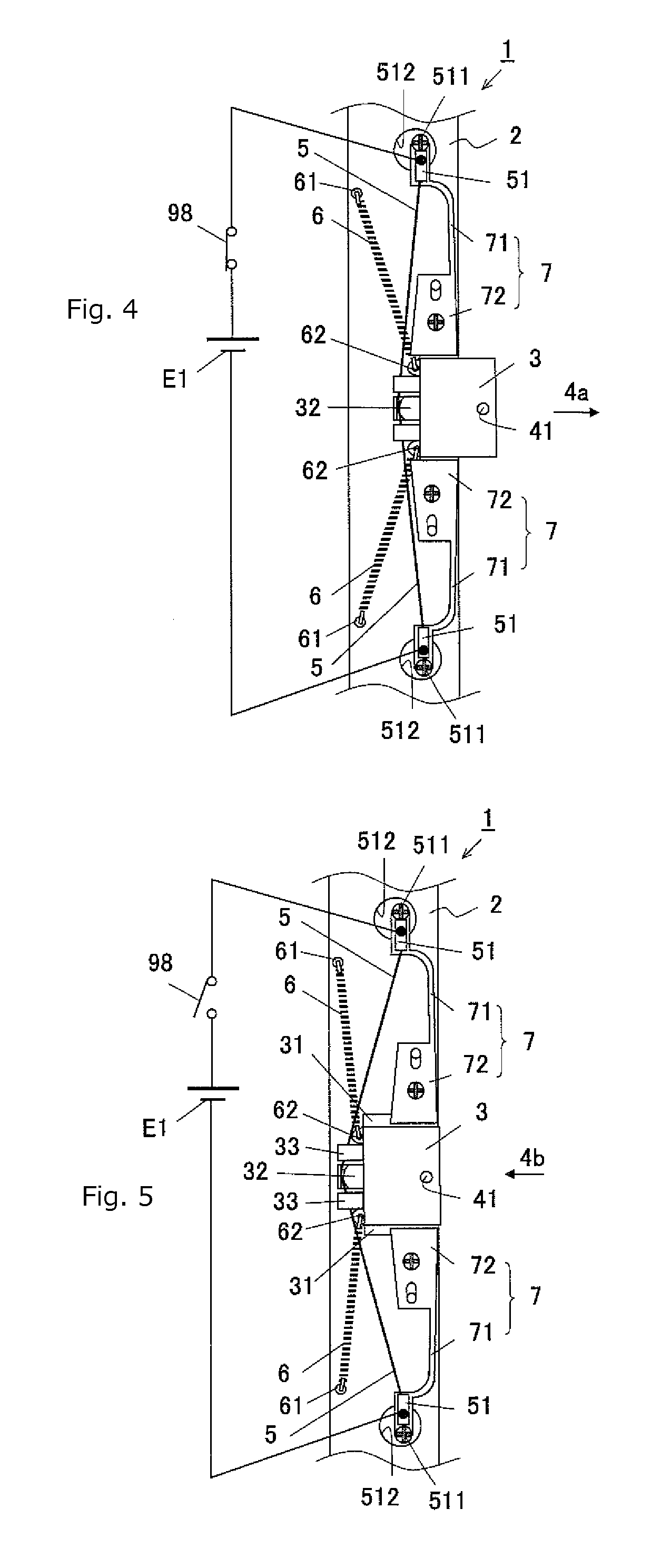 Sensor unit-actuating mechanism and liquid crystal display device provided with sensor unit-actuating mechanism