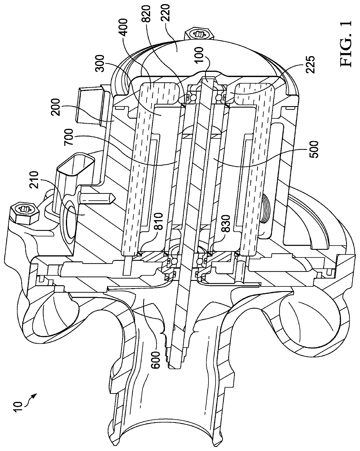 Electric charging device with fluid cooling