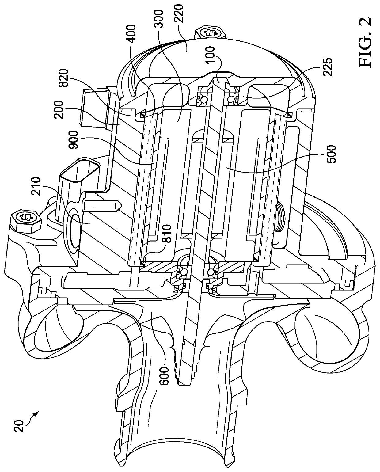 Electric charging device with fluid cooling