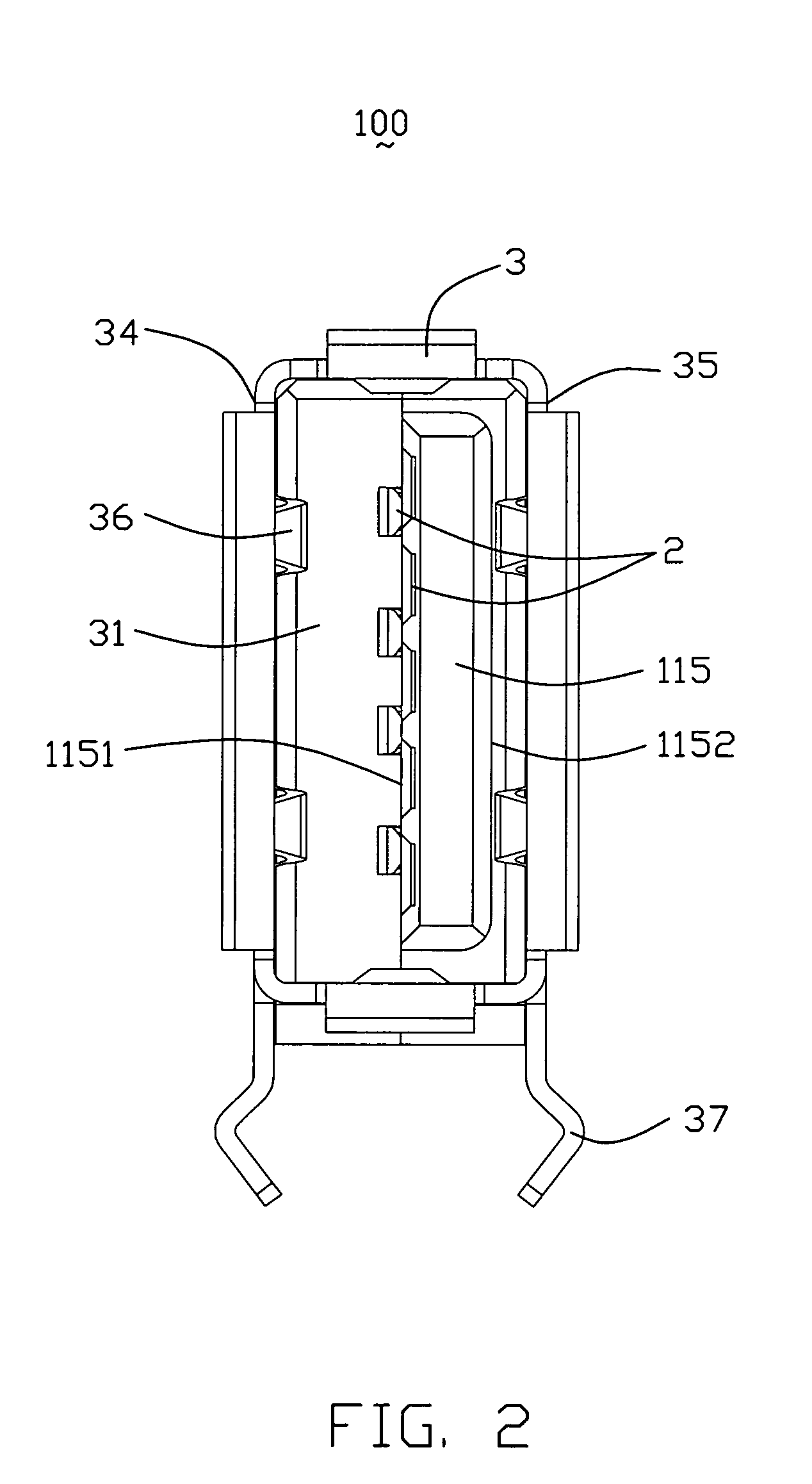 Electrical connector with a tongue with two sets of contacts