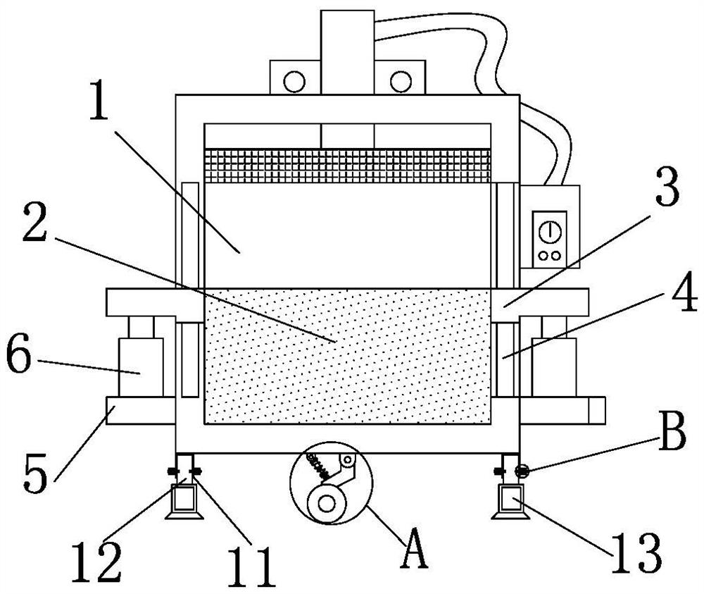 Supporting device for hydraulic scrap steel metal packaging machine