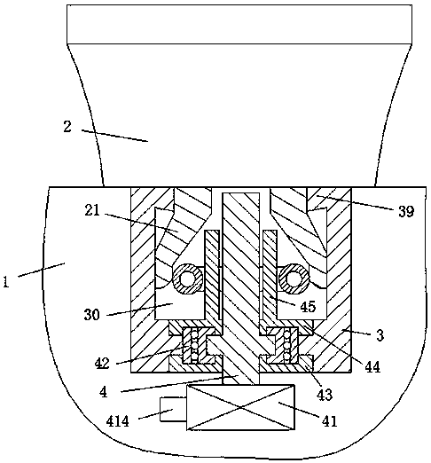 A flower pot fixing device