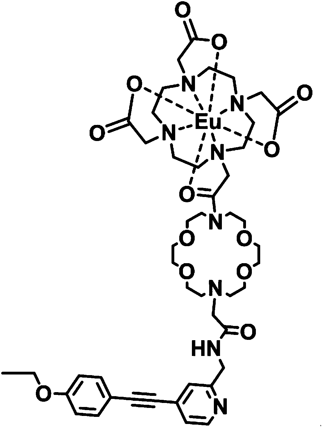 Compound for saxitoxin fluorescence detection and detection method