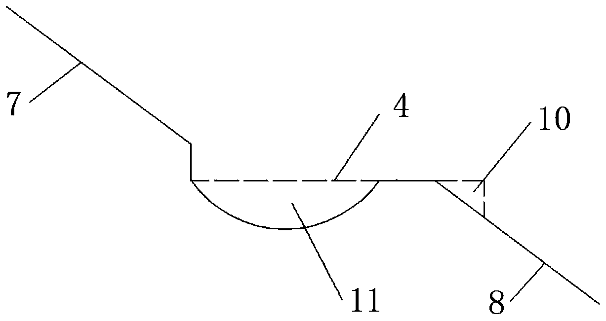 Construction method of novel side slope platform drainage ditch