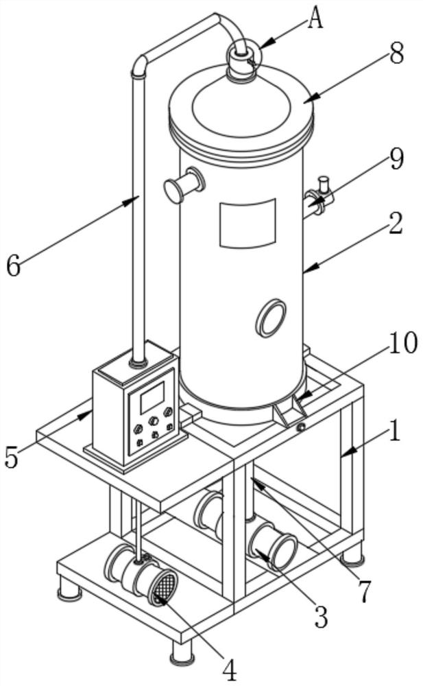 Wall flow type vacuum degassing system based on automatic circulating liquid degassing technology