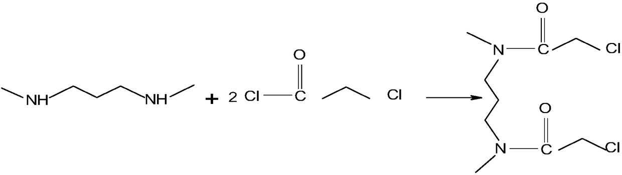 Method for synthesizing amide type gemini quaternary ammonium salt surfactant