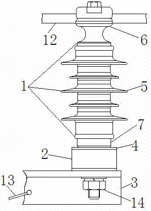 Fault indication type composite column type anti-wire-breaking insulator