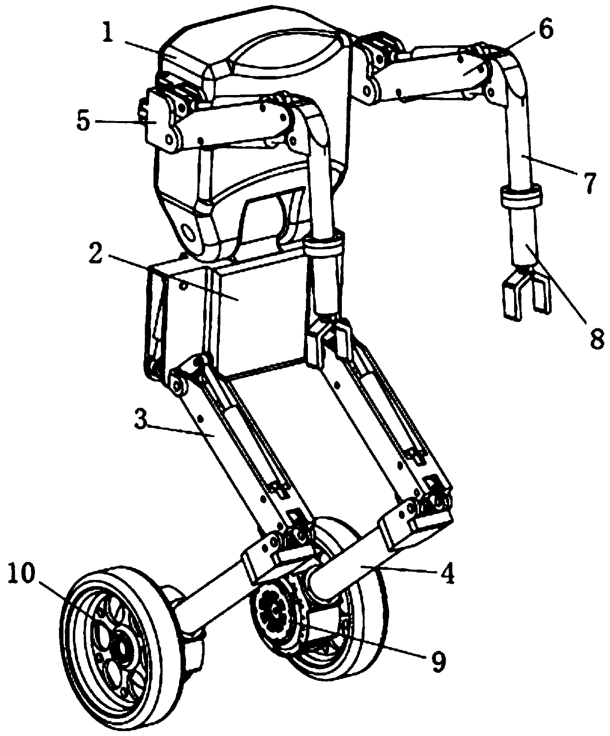 Double-leg and double-wheel composite motion robot