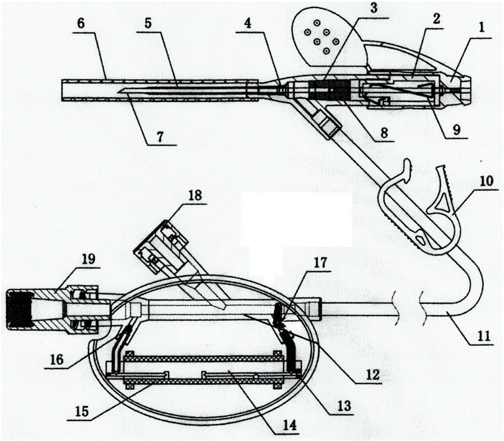 Continuous positive pressure remaining needle