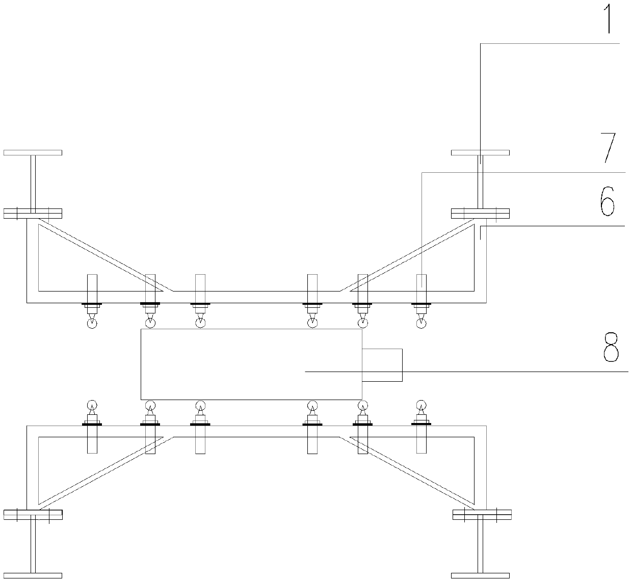 Low-cycle repeated loading test device