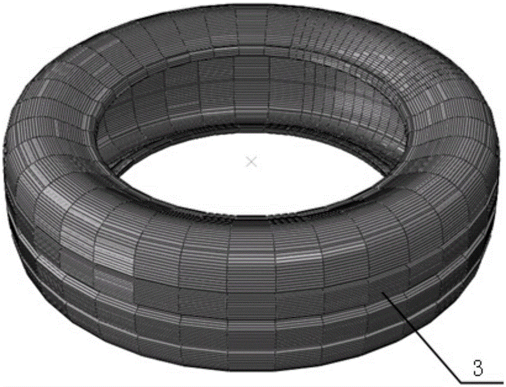 Modal tire modeling method for whole-vehicle vibration noise simulation