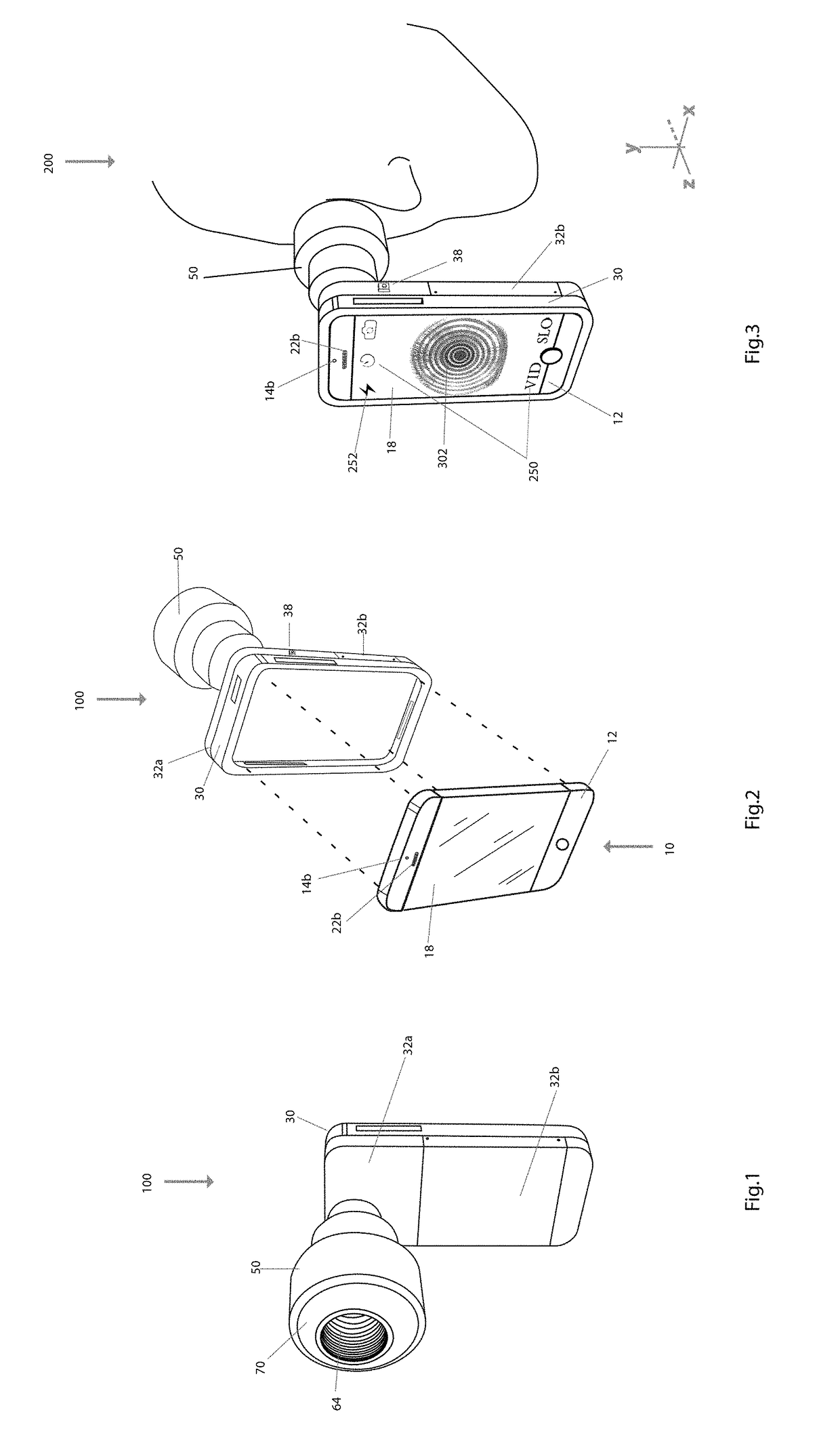 System and method for ophthalmological imaging adapted to a mobile processing device