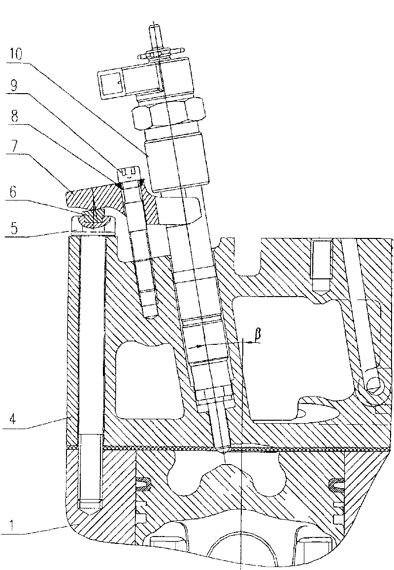 Fixed device of engine fuel oil injector and engines with same