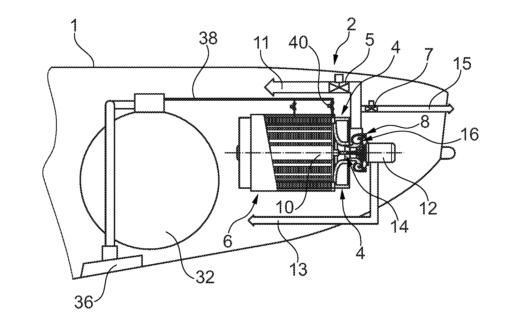 Auxiliary power system for an airplane and an airplane with such an auxiliary power system