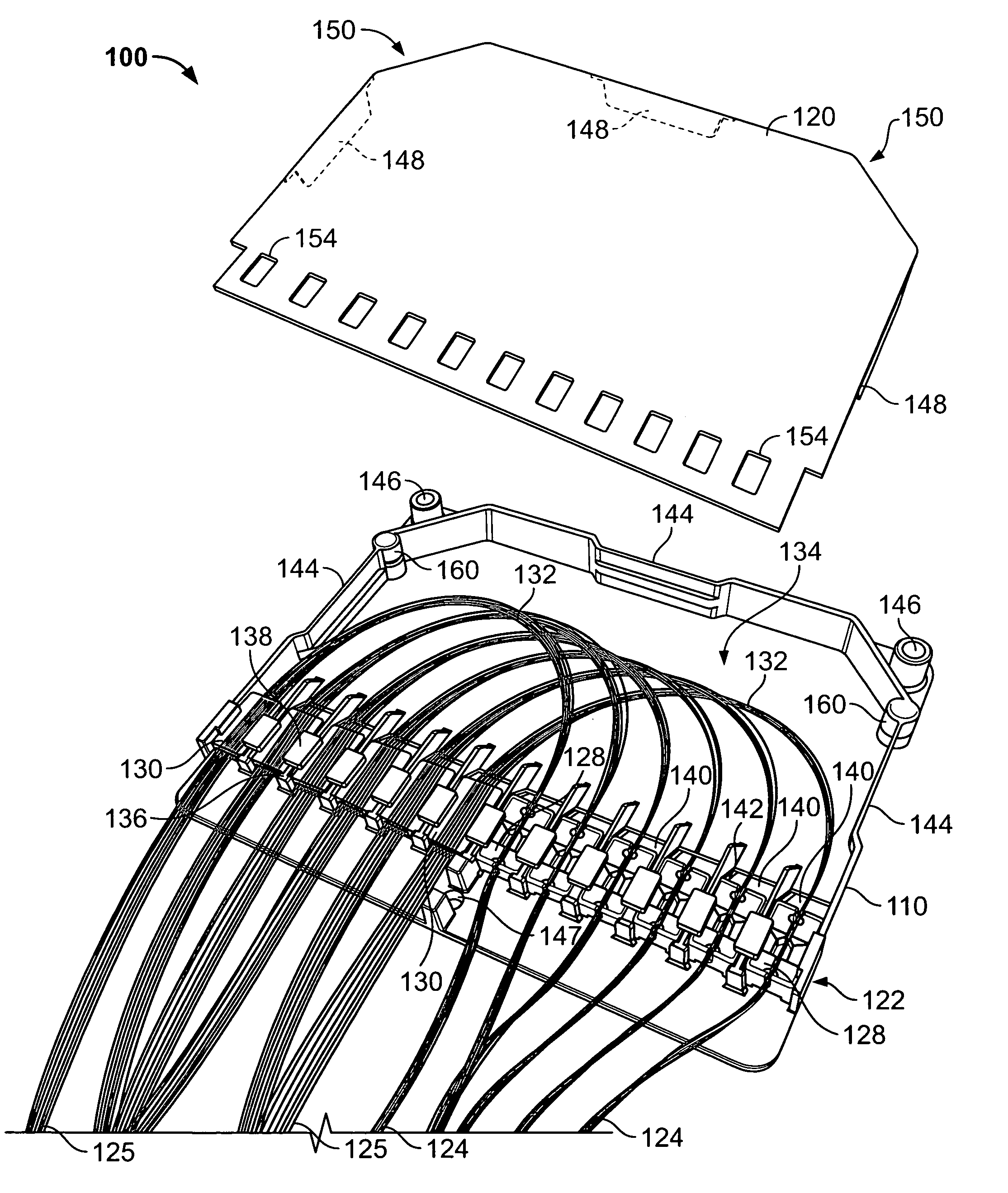 Optical fiber fanout devices and methods for forming the same