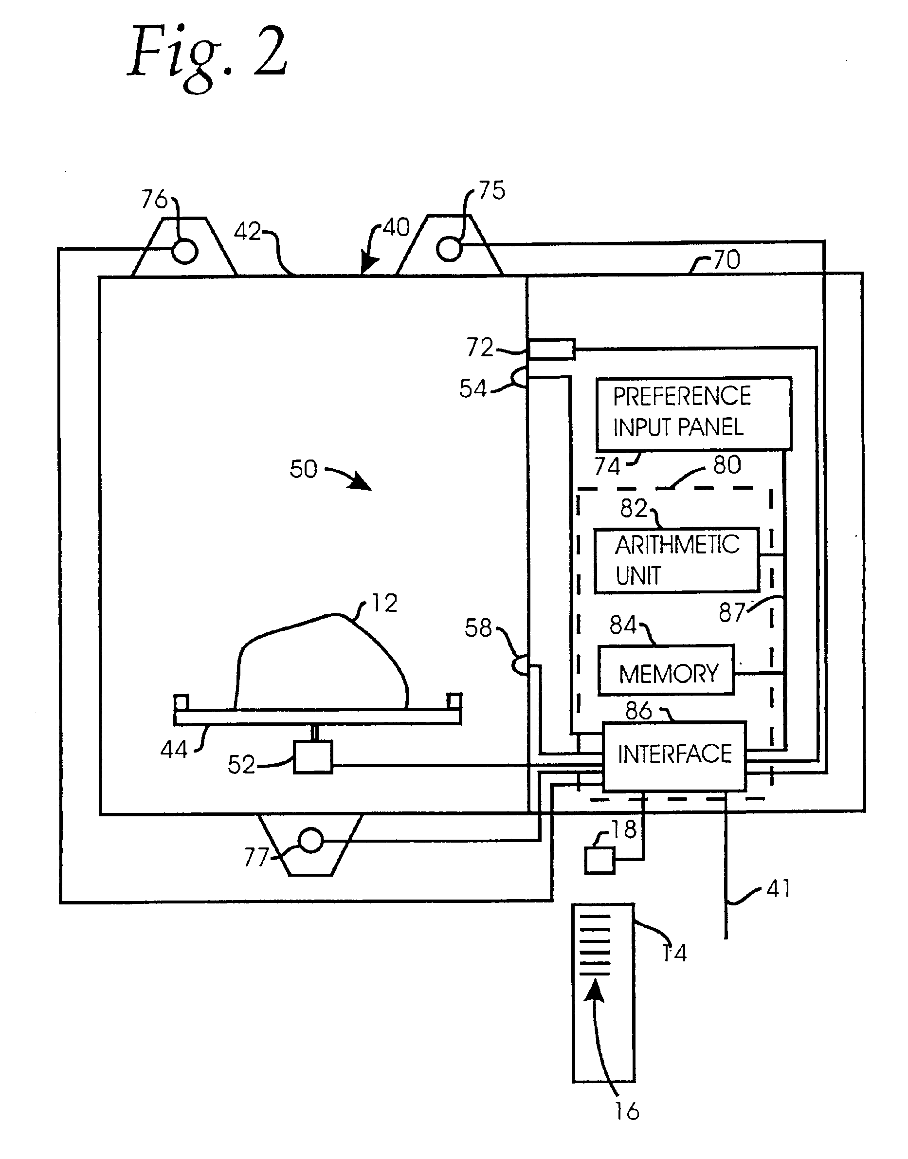 Automated cooking system for food accompanied by machine readable indicia