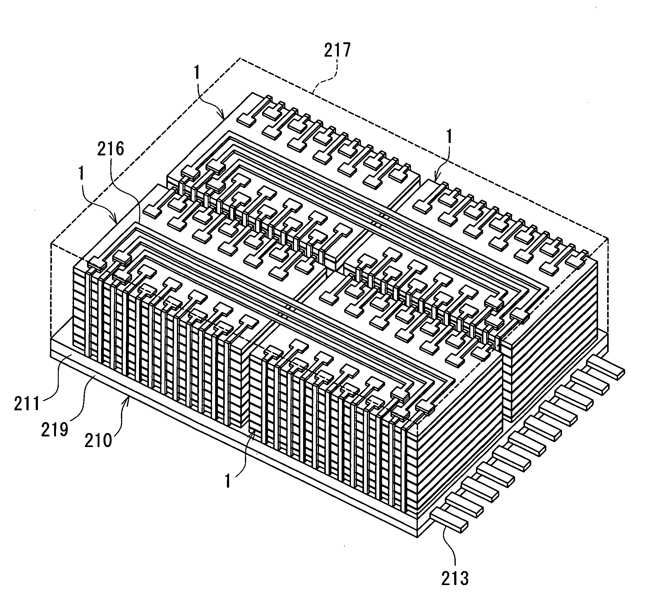 Layered chip package and method of manufacturing same