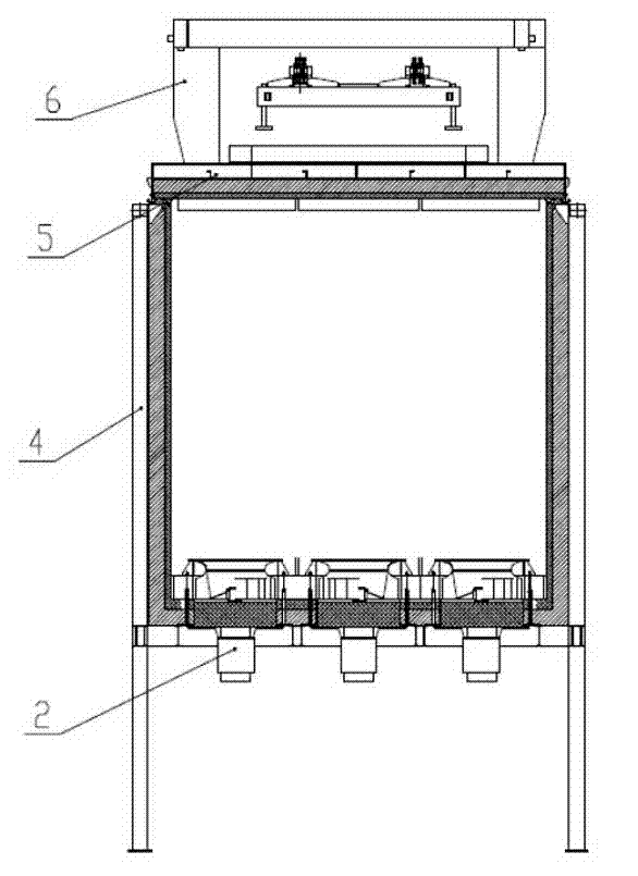 Pit-type aluminum ingot heating furnace