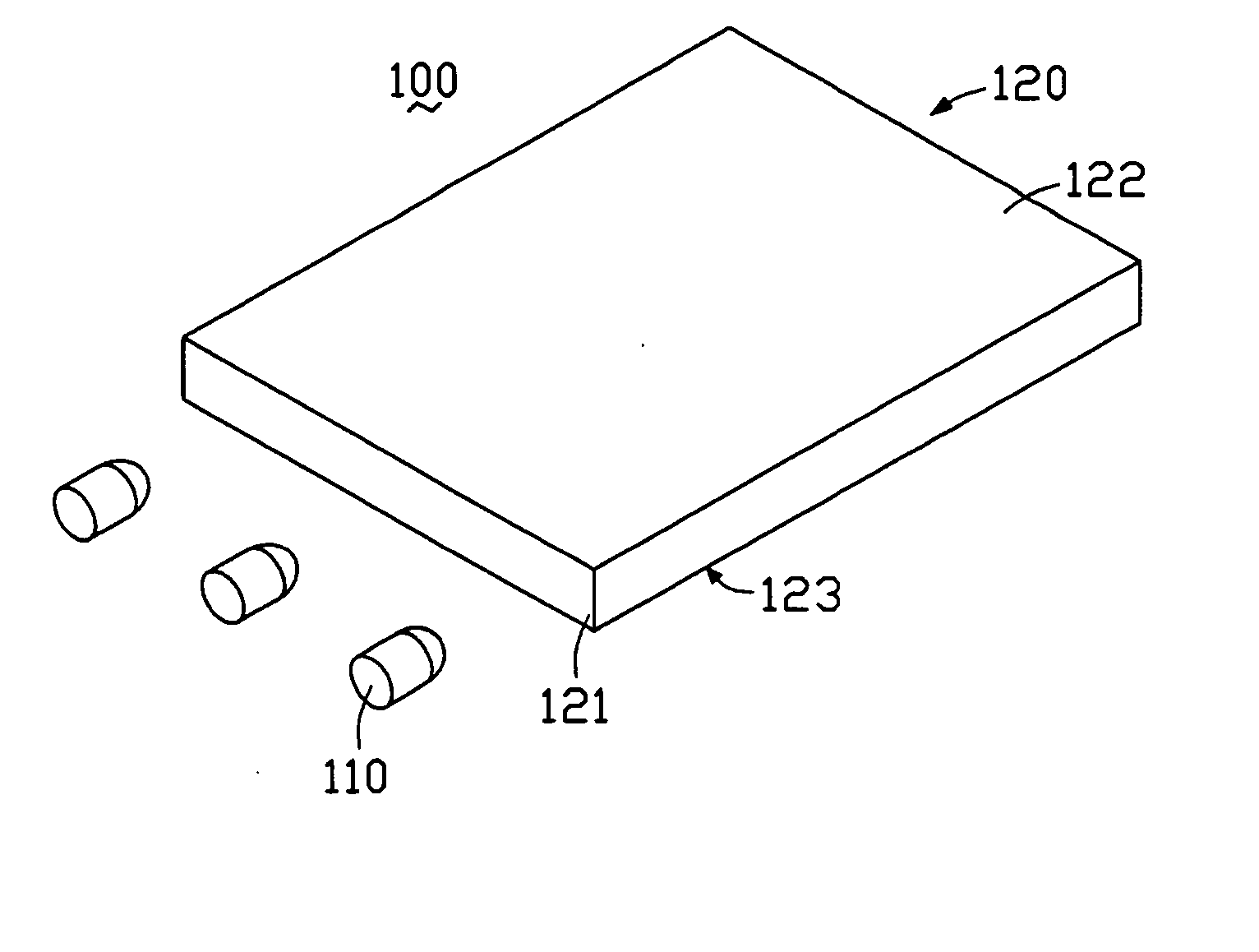 Light emitting diode having diffraction grating and planar light source device using the same