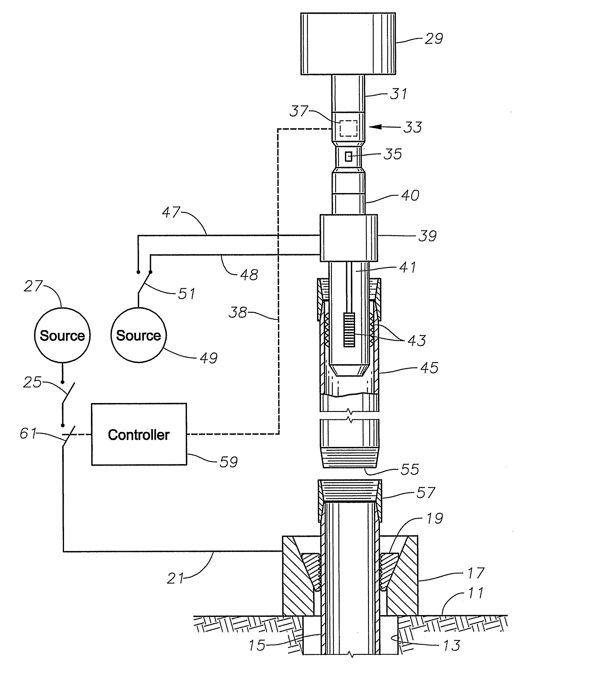 Method of preventing dropped casing string with axial load sensor