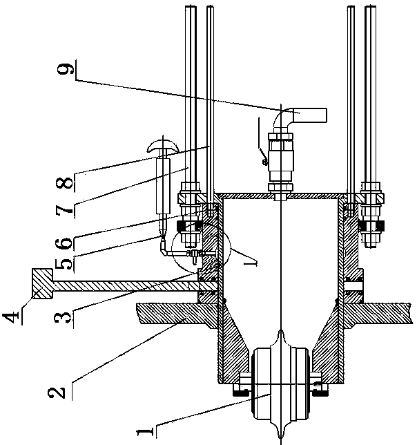 Normal-pressure hobbing cutter changing device