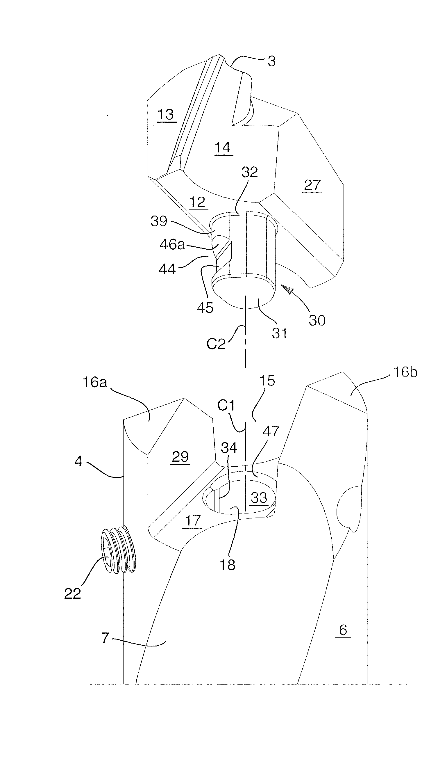 Rotatable tool for chip removing machining as well as a loose top and a basic body therefor