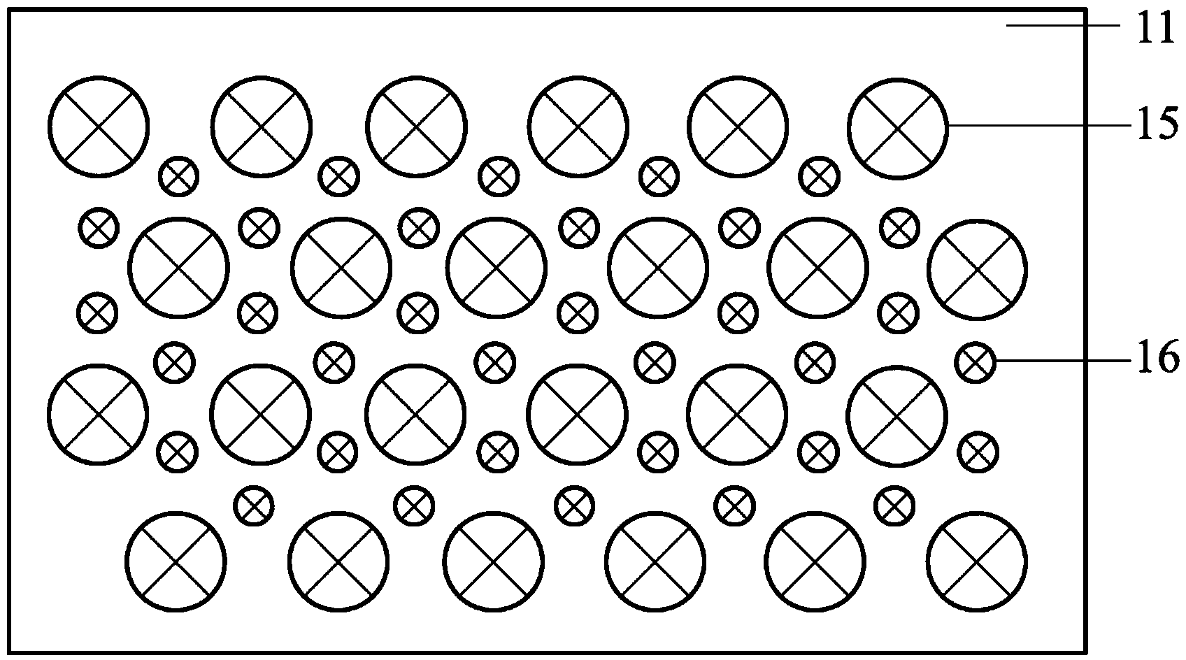 LED patterned substrate with main patterns and secondary patterns and LED chip