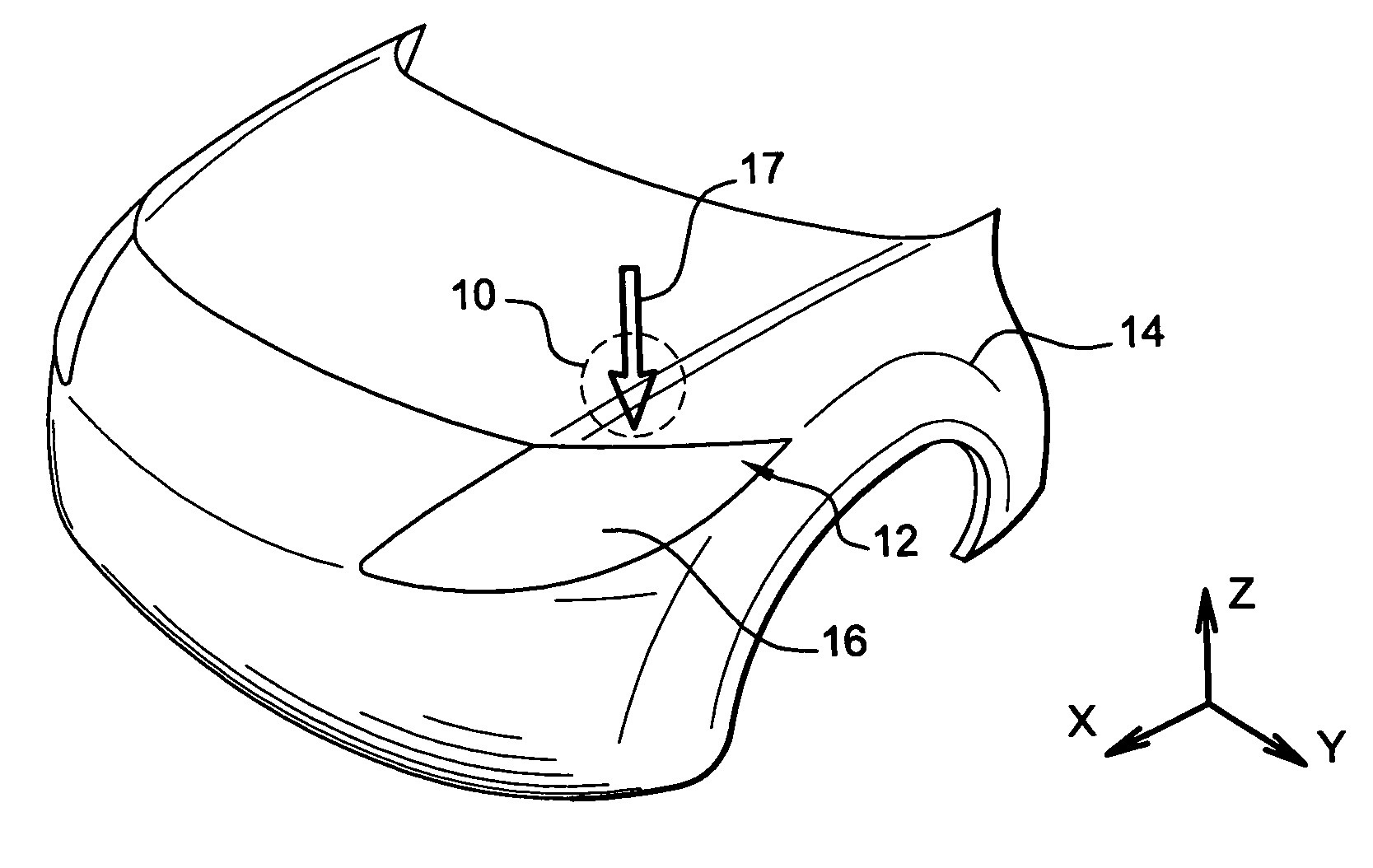 Motor vehicle part including light unit support means