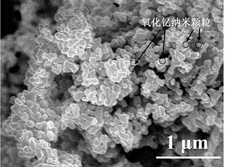 Preparation method and application of nano-molybdenum powder doped with yttrium oxide nano-particles
