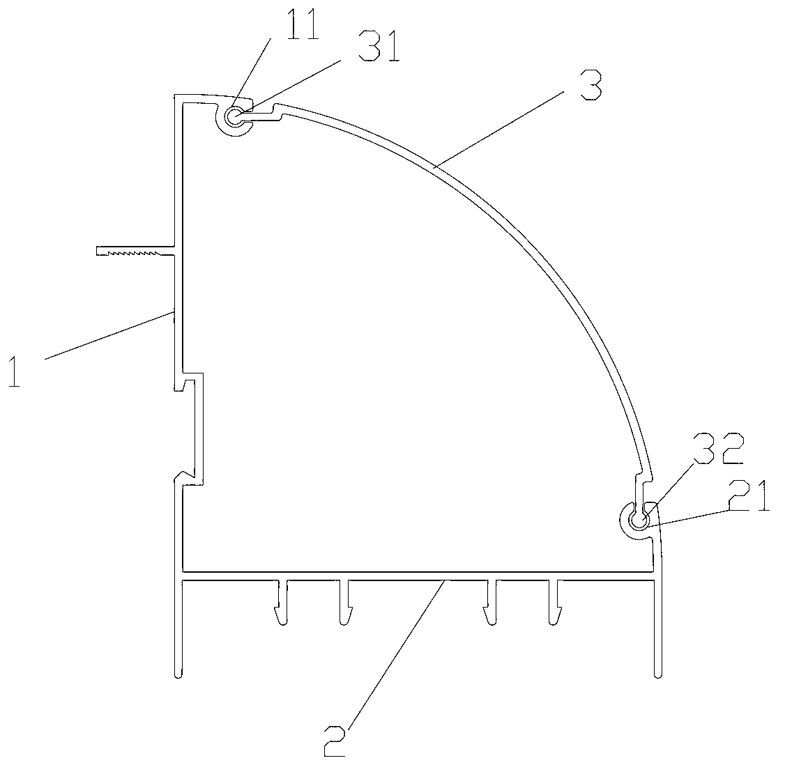 Curtain wall split-type corner structure